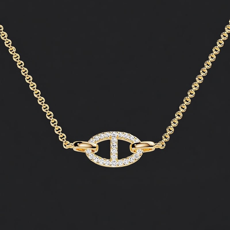 925 ezüst nyaklánc geometriai/állat motívummal, kulcscsont- lánccal, 51–60 cm hosszú, könnyű luxus stílus