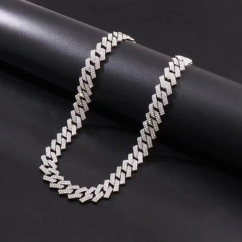 Muški kubanski lanac od 13 mm s rhinestones