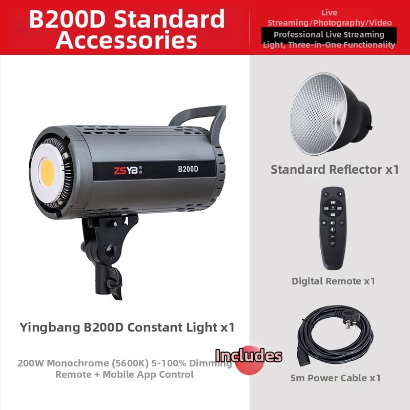 Shadow bang B300x – Professionaalne fotograafia lamp, kahekordne temperatuurivalgustus, 220W/220V, E40 pea, reguleeritav heledu, sõltuv toiteallikas, heleduse reguleerimine, sobib peamiseks valgustuseks otseülekande ja portree video jaoks