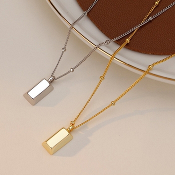 Ogrlica Miaolai Accessories od titan čelika, kuglični lanac, titanijski privjesak, lagani luksuz za žene