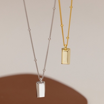 Ogrlica Miaolai Accessories od titan čelika, kuglični lanac, titanijski privjesak, lagani luksuz za žene