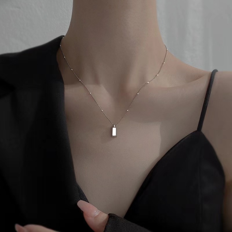 Ogrlica Miaolai Accessories od titan čelika, kuglični lanac, titanijski privjesak, lagani luksuz za žene