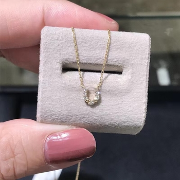 Nyaklánc U-formájú függővel, 925-ös ezüstből, O-lánccal, japán– koreai ihletésű stílus