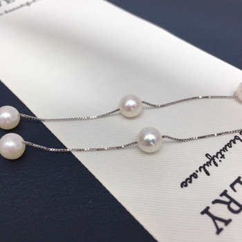 Верижка с висулка от пресноводни перли — SHDIYAYUN, пресноводни перли, кръгла форма, 925 сребро, пролет 2025