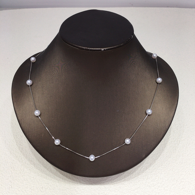 Верижка с висулка от пресноводни перли — SHDIYAYUN, пресноводни перли, кръгла форма, 925 сребро, пролет 2025