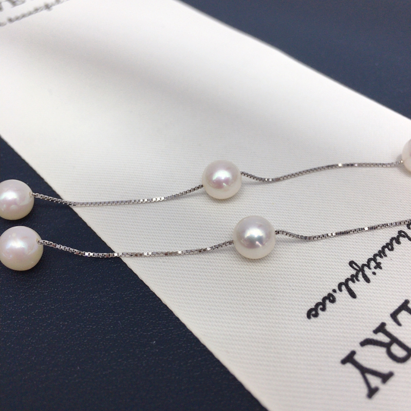 Верижка с висулка от пресноводни перли — SHDIYAYUN, пресноводни перли, кръгла форма, 925 сребро, пролет 2025