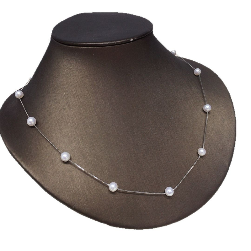 Верижка с висулка от пресноводни перли — SHDIYAYUN, пресноводни перли, кръгла форма, 925 сребро, пролет 2025