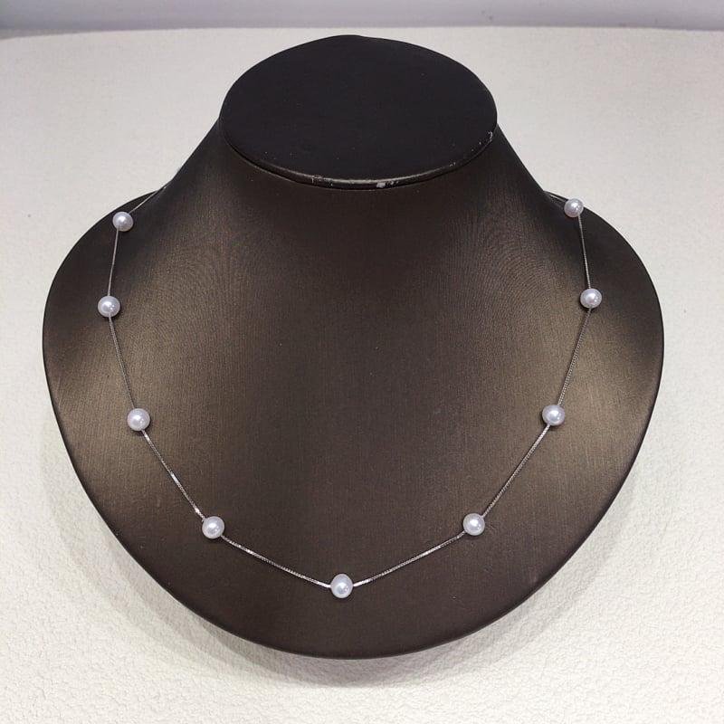 Верижка с висулка от пресноводни перли — SHDIYAYUN, пресноводни перли, кръгла форма, 925 сребро, пролет 2025