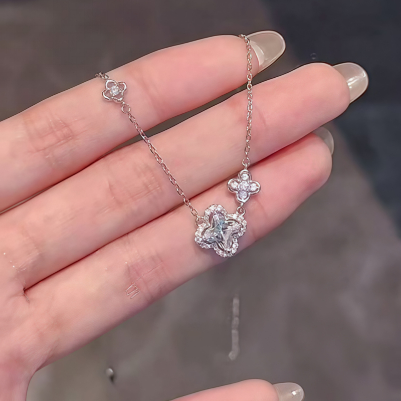 Colier Livani din argint 925, lanț clavicular, prelucrare de precizie, greutate aproximativ 3 g