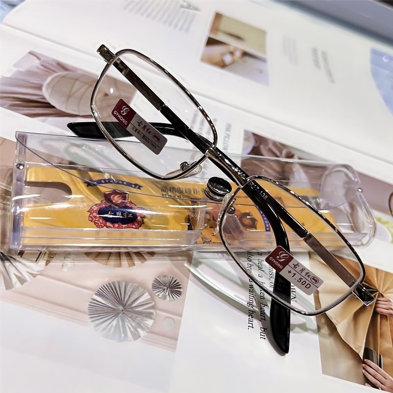 Presbiopijske naočale, model 8015, staklene leće, asferične leće, metalni okvir, puni okvir, unisex, odrasli