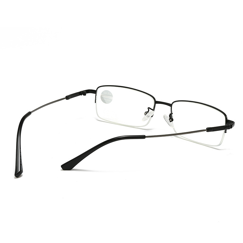 Presbiopijske naočale za starije osobe, protiv plavog svjetla, protiv umora, ultra lagane leće od smole, kvadratni metalni okvir, proljeće 2024