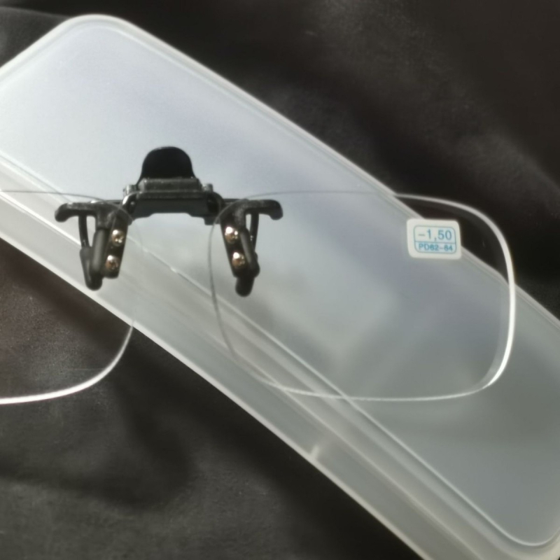 Klip naočale za kratkovidnost s višefunkcionalnim presbiopskim lećama, asferične leće, kvadratni okvir, PC+ metal, za odrasle