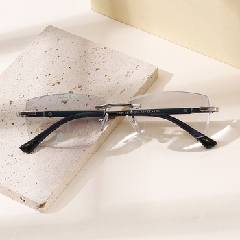 Presbiopijske naočale za čitanje s zaštitom od plavog svjetla, leće od smole, poluokvir TR90 s metalnim okvirom, kvadratnog retro dizajna