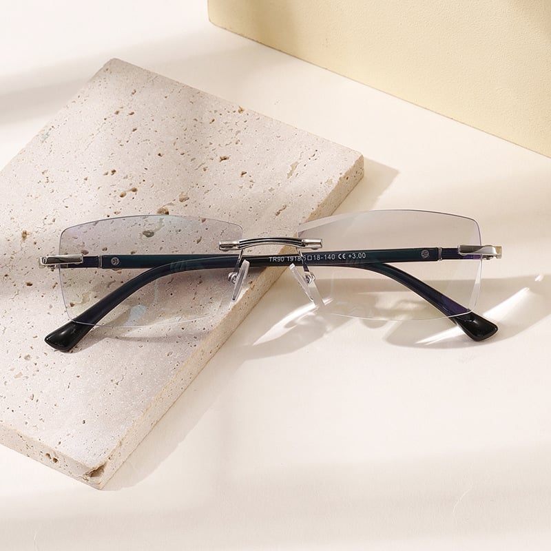 Presbiopijske naočale za čitanje s zaštitom od plavog svjetla, leće od smole, poluokvir TR90 s metalnim okvirom, kvadratnog retro dizajna