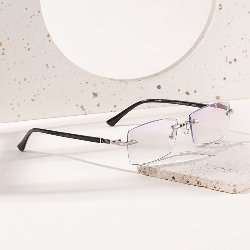Presbiopijske naočale za čitanje s zaštitom od plavog svjetla, leće od smole, poluokvir TR90 s metalnim okvirom, kvadratnog retro dizajna