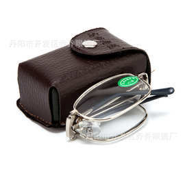 Naočale za čitanje s metalnim okvirom, staklene leće, puni okvir, za starije osobe s kvadratnim oblikom lica