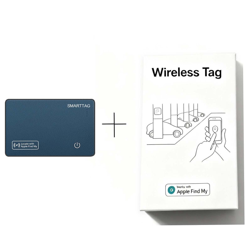 Airtag kortelių lokatorius – PVC korpusas, modelis Fdk001, 180mAh baterija, svoris 18 g, suderinamas su iOS