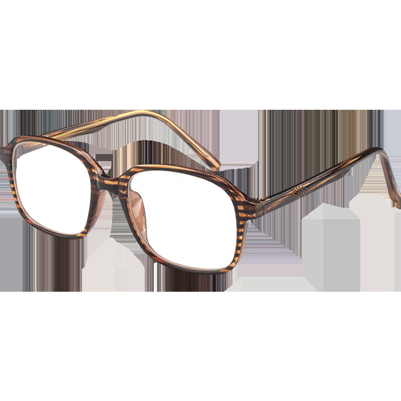 Naočale za čitanje LQ806, kristalne leće, kvadratni puni okvir, retro književnog stila