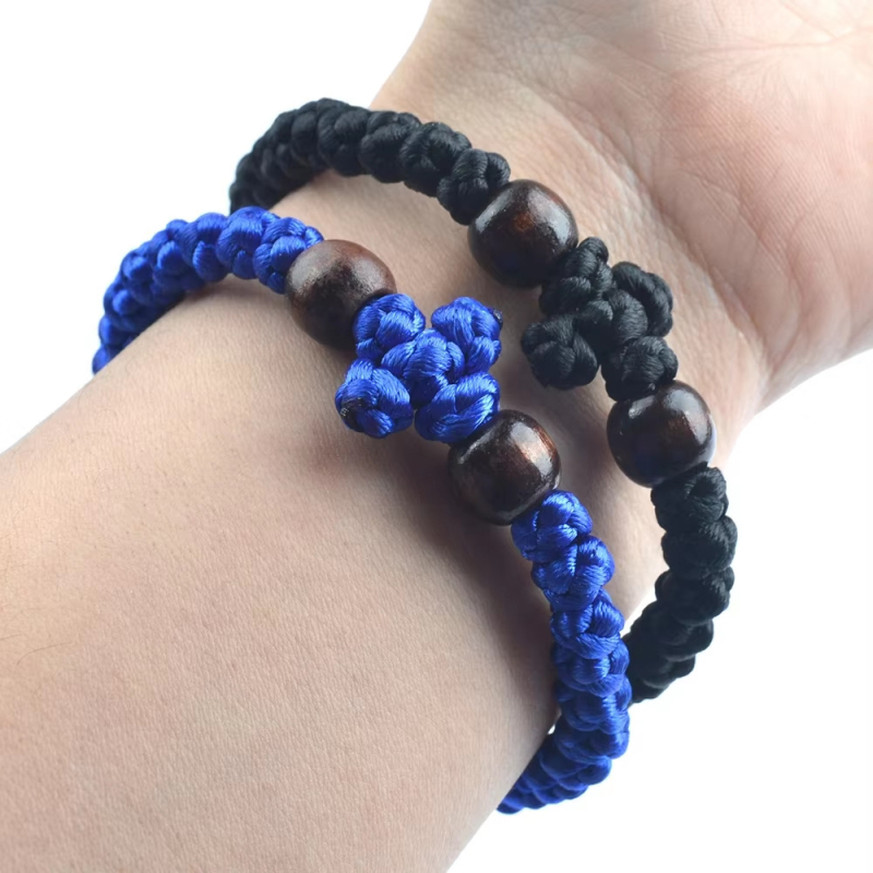 DIY pleteni narukvica od užeta, religijski totem, unisex, ručno tkan