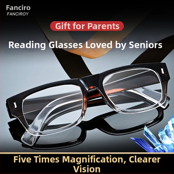 Naočale za čitanje s lećama od stakla, zaštita od plavog svjetla, automatsko podešavanje dioptrije, puni okvir od PC-a, za starije muškarce