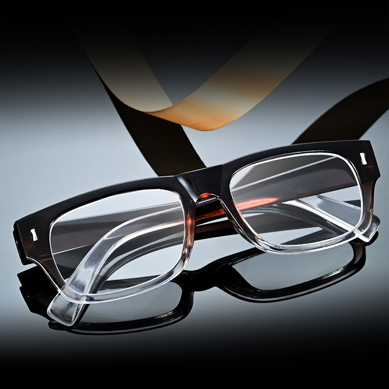 Naočale za čitanje s lećama od stakla, zaštita od plavog svjetla, automatsko podešavanje dioptrije, puni okvir od PC-a, za starije muškarce