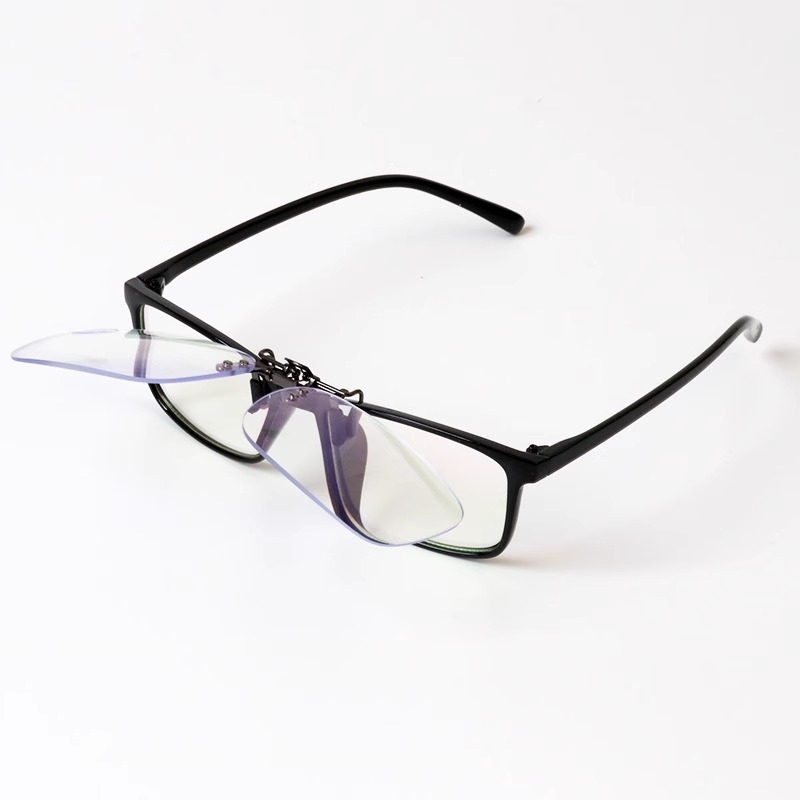 Γυαλιά προοδευτικά πολλαπλών εστιών με κλιπ, αντι-μπλε φως, ευφυές αυτόματο ζουμ, φακοί PC, τετράγωνος σκελετός