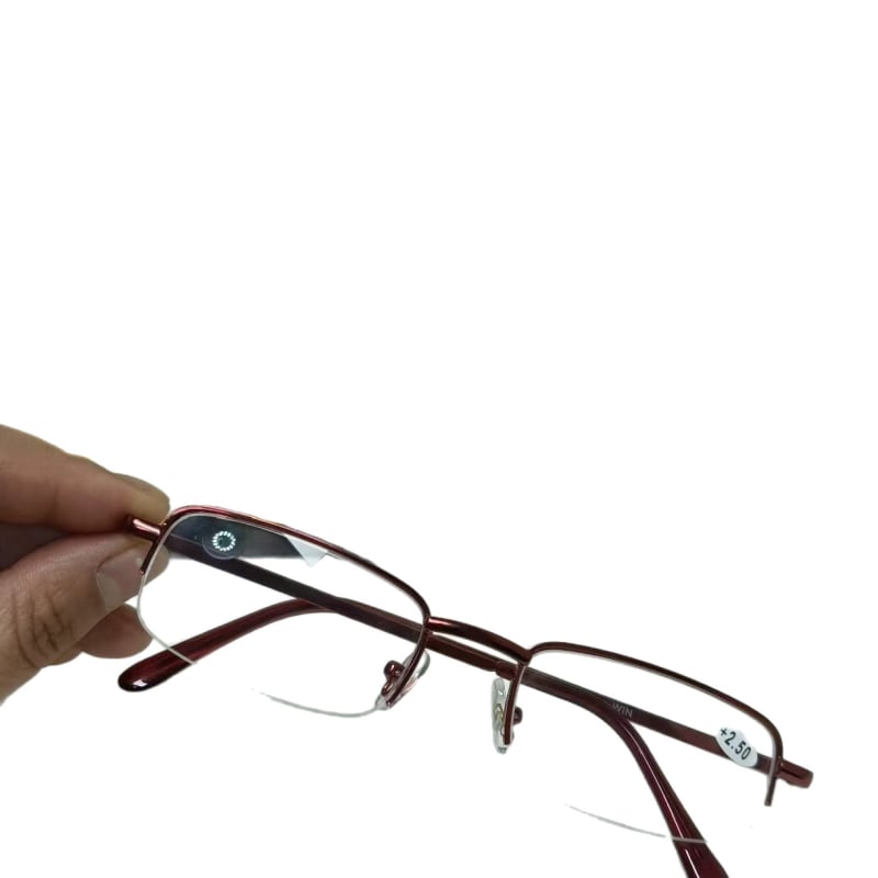 Naočale za presbiopiju, metalni okvir, poluokvir, model LH669, leće AC