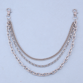 Метален синджир за талия, многослоен деним стил, панк/хип-хоп дизайн, ширина 1 см, възможност за персонализация