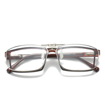 Klip-on olvasószemüveg férfiaknak és nőknek, felhajtható mechanizmussal, ultra könnyű, anti-kékfény, presbiopia és rövidlátás esetén, szemvédelmet nyújtva