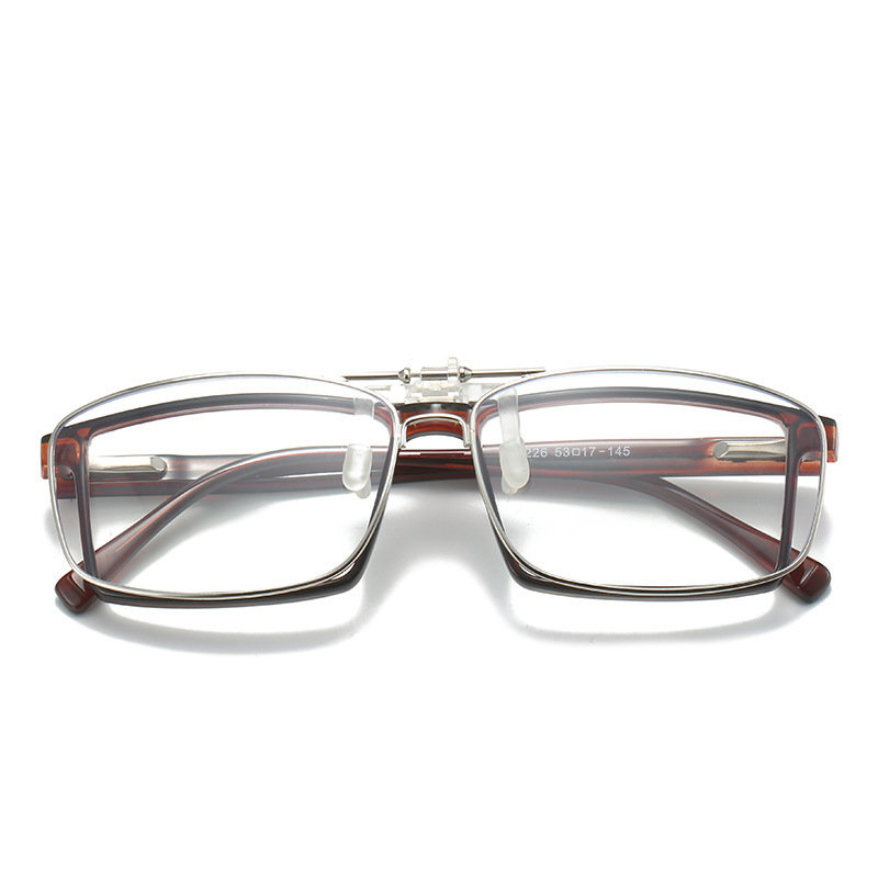 Klip-on olvasószemüveg férfiaknak és nőknek, felhajtható mechanizmussal, ultra könnyű, anti-kékfény, presbiopia és rövidlátás esetén, szemvédelmet nyújtva