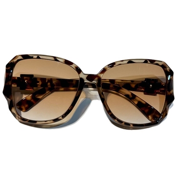 Olvasó szemüveg - négyzet alakú teljes keret, PC keret, AC lencsék, leopárd mintázat, kéttónusú gradiens