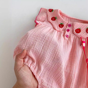 Baby jumpsuit od 100% pamuka, bez rukava, za novorođenčice, ljeto