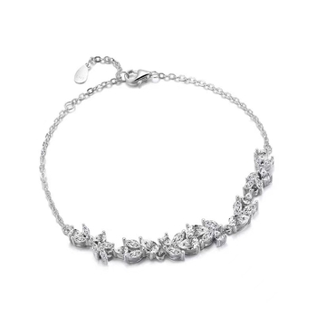 Brățară din argint 925 cu motiv de floare și zâmbet, unisex, stil cuplu