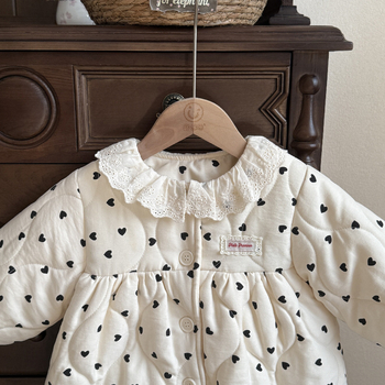 Baba lányok téli overál, vastag bélelt poliészter külső, hosszú ujjú, kapucni nélkül, 0–12 hónap