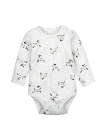 Dječji romper s otvorenim ramenima, 100% pamuk, dugi rukavi, pulover, unisex