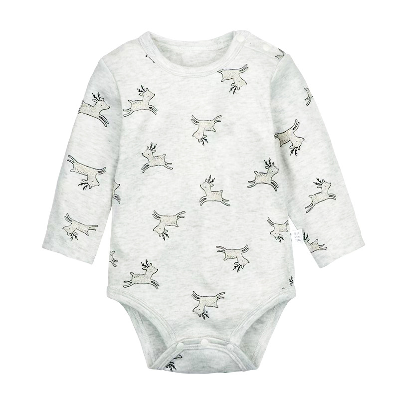 Dječji romper s otvorenim ramenima, 100% pamuk, dugi rukavi, pulover, unisex