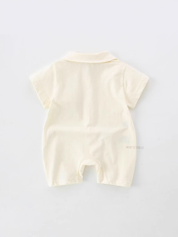Bebin ljetni romper s kratkim rukavima, unisex, tanak pamuk, 91-95% pamuka (62587)