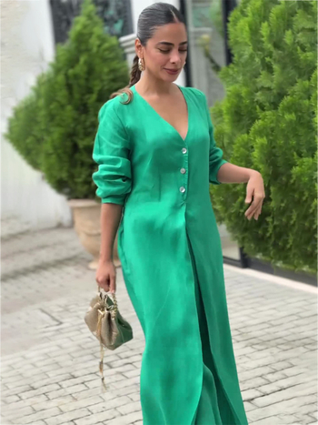 Ολόσωμη φόρμα με μακριά μανίκια, μεσαία μέση, φαρδιά παντελόνια (πολυεστέρας)