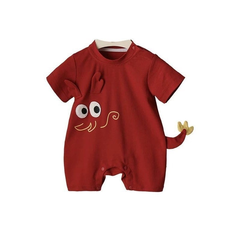 Bejbi pamučni ljetni kombinezon, novorođenče, unisex, kratki rukavi, tanko tkivo