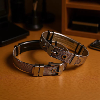 Jetme karkötő pár számára, rozsdamentes acélból, hálós szíj, elektroplatizálás, személyre szabott gravírozás, nyár 2025