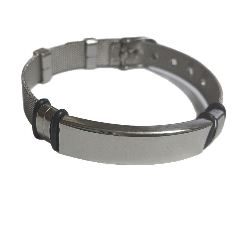 Jetme karkötő pár számára, rozsdamentes acélból, hálós szíj, elektroplatizálás, személyre szabott gravírozás, nyár 2025