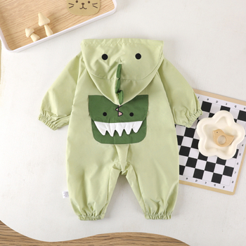 Salopetă pentru bebeluți cu glugă (100% poliester; fermoar; primăvară/toamnă; unisex; pentru nou-născuți 0–12 luni)