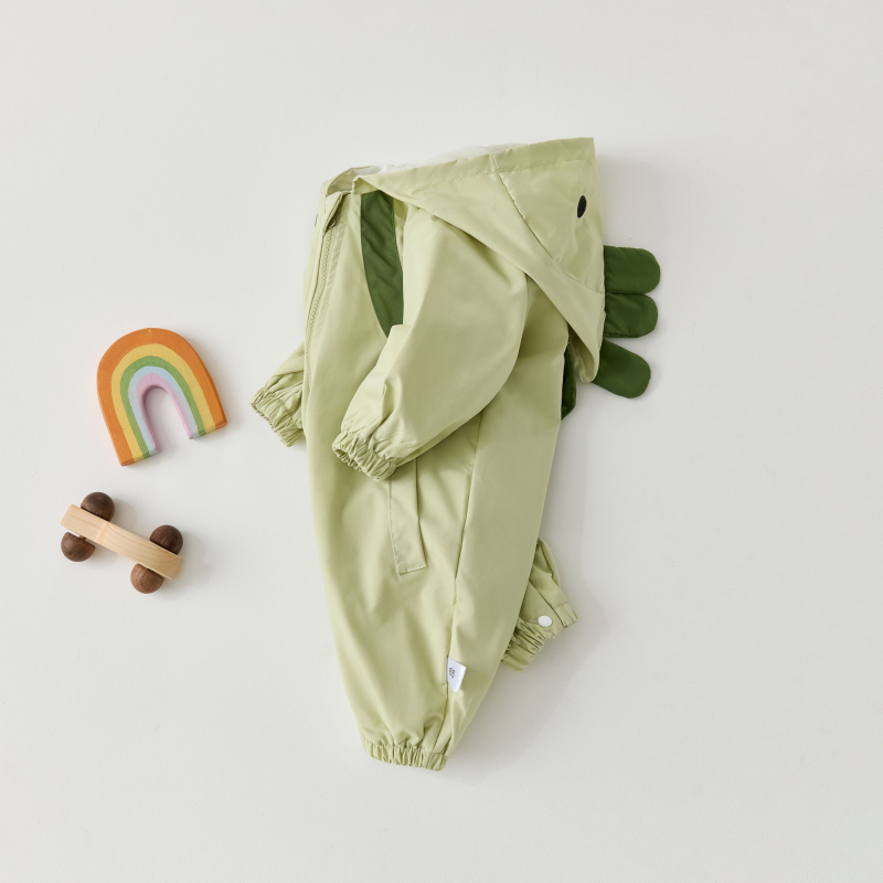 Salopetă pentru bebeluți cu glugă (100% poliester; fermoar; primăvară/toamnă; unisex; pentru nou-născuți 0–12 luni)