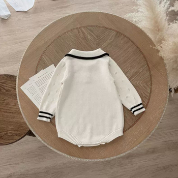 Dječji pleteni džemper s proreznim dizajnom, proljetno-jesenski stil, dugi rukav, za bebe i malu djecu