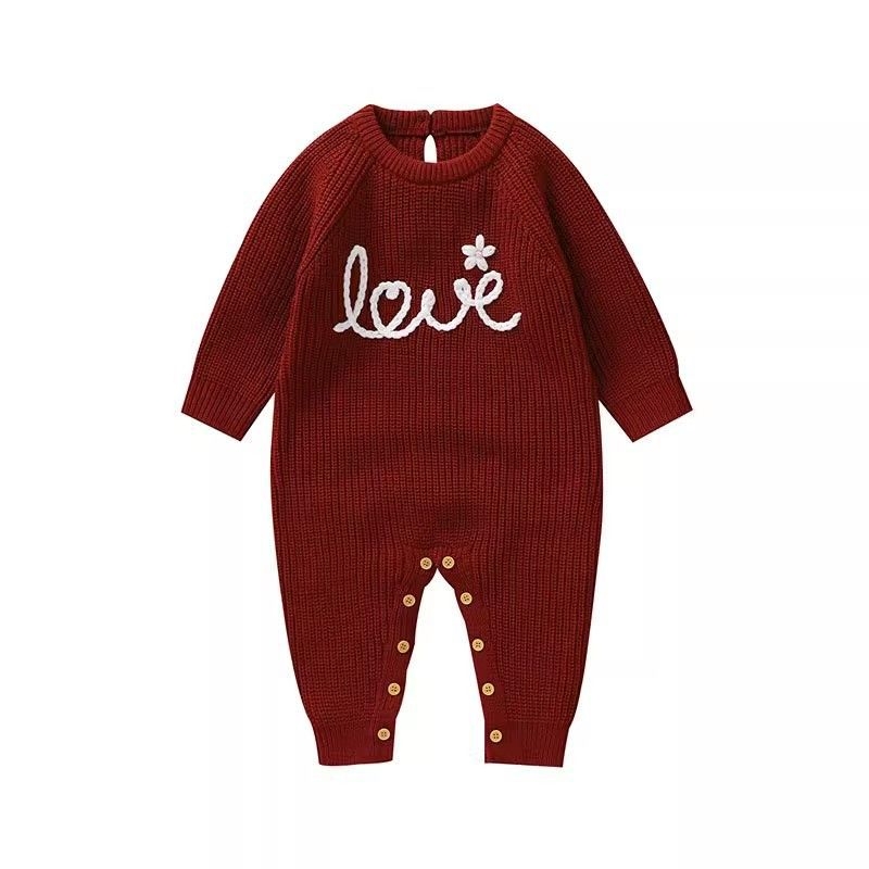 Pleteni bebi kombinezon za jesen-zimu, dugi rukavi, pulover stil, najlon smjesa 35%, za bebe i malu djecu (1–3 godine)