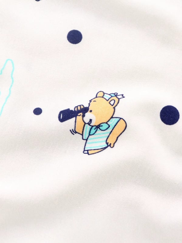 Salopetă unisex pentru nou-născuți, din bumbac 100%, mânecă lungă, închidere cu nasturi în față