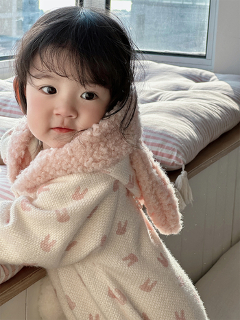 Salopetă de iarnă pentru fetiță nou-născută, cu glugă, căptușeală fleece, mâneci lungi, 100% poliester