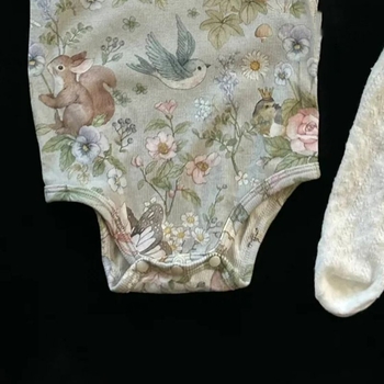 Romper za bebu s floralnim uzorkom, korejskog stila, 100% pamuk, kratki rukavi, odvojiva kapuljača, za novorođenčad 0–12 mjeseci, zatvaranje jednim redom gumba