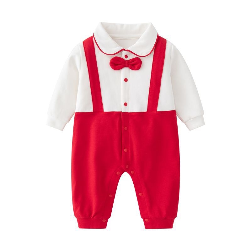 Salopetă pentru bebeluși, cu mâneci lungi, deschidere frontală, 95% bumbac, unisex, pentru primăvară și toamnă