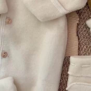 Salopetă pentru bebeluși cu mâneci lungi și glugă, corduroy, bumbac 91–95%, unisex